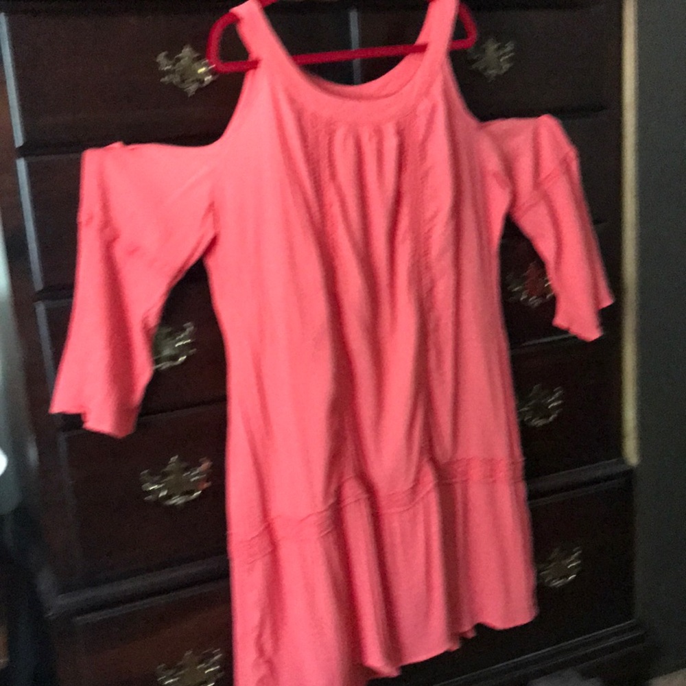 Terra sky cold shoulder baby doll open shoulders nice sleeves dress LNC